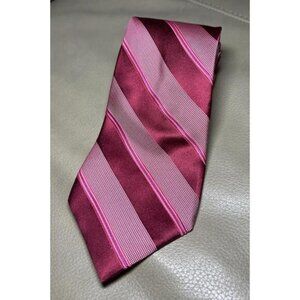 Michael Kors Men’s 100% Silk Necktie Tie Red Stripes NWT A2